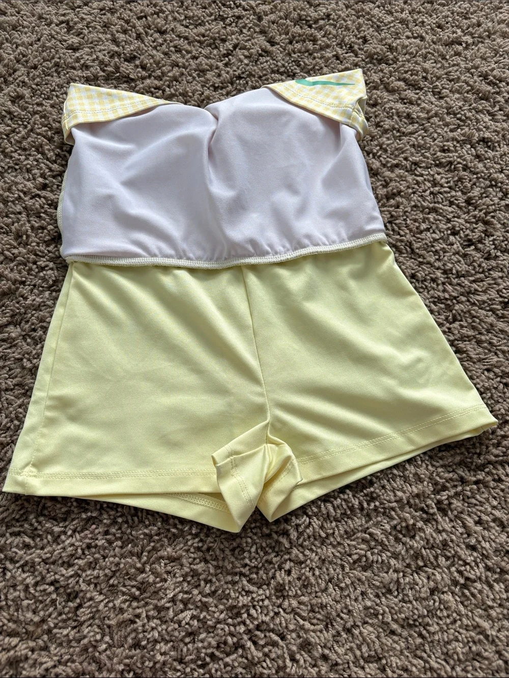Nike Yellow Gingham Skirt with Teal Swoosh - Picture 5 of 5